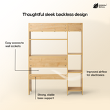 Oaklyn Study Table, 3.4 ft Engineered Wood Desk with Open Backless Design