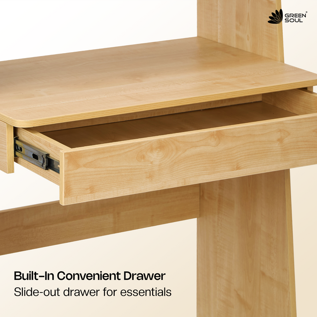 Oaklyn Study Table, 3.4 ft Engineered Wood Desk with Open Backless Design