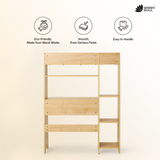 Oaklyn Study Table, 3.4 ft Engineered Wood Desk with Open Backless Design