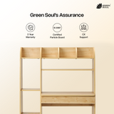 Oaklyn Study Table, 3.4 ft Engineered Wood Desk with Open Backless Design