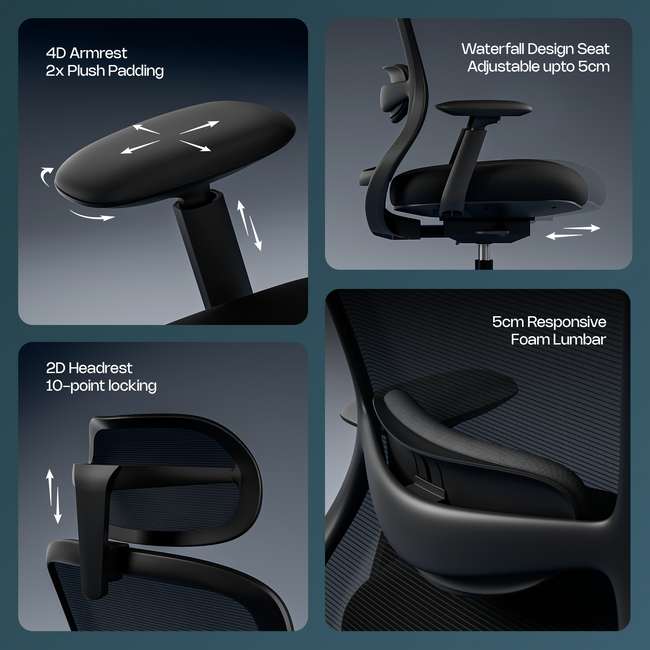 Galaxy Design-Led Ergonomic Precision Intelli-Adapt Recline Office Chair