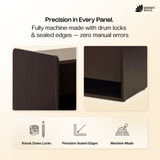 Fortuna 2+1 Door Engineered Wood Shoe Rack with Seating 8 Shelves, 3 Doors Stores up to 25 Pair of Shoes