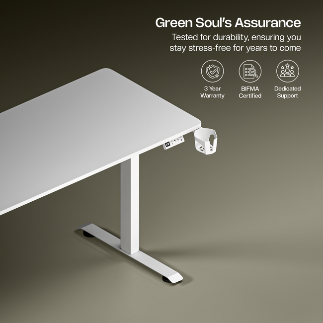 Green Soul Imperium Pro (5 Feet) Multi-Purpose Electric Height Adjustable Study Table