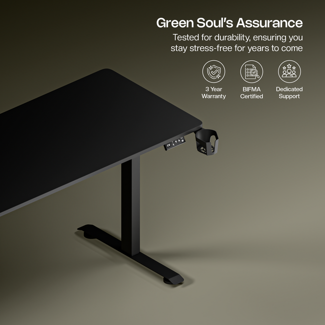 Green Soul Imperium Pro (5 Feet) Multi-Purpose Electric Height Adjustable Study Table