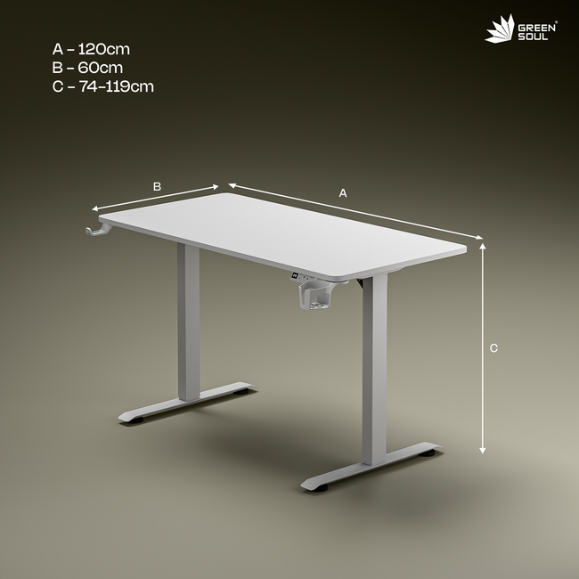 Green Soul Imperium Pro (4 Feet) Multi-Purpose Electric Height Adjustable Study Table