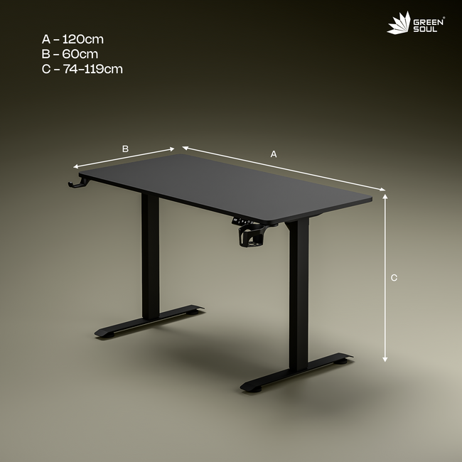 Green Soul Imperium Pro (4 Feet) Multi-Purpose Electric Height Adjustable Study Table
