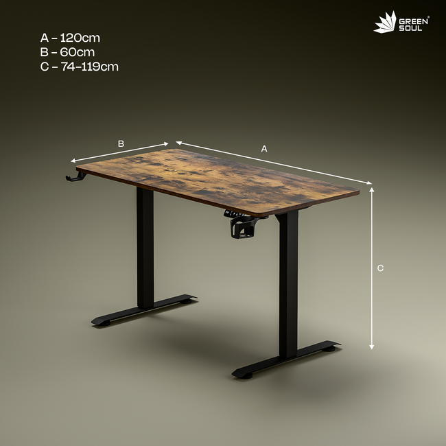 Green Soul Imperium Pro (4 Feet) Multi-Purpose Electric Height Adjustable Study Table