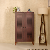 Zuvio 2 Door 4ft Engineered Wood Ventilated Shoe Rack 5 Shelves 2 Doors Stores up to 16 Pair of Shoes