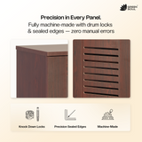 Zuvio 2 Door 4ft Engineered Wood Ventilated Shoe Rack 5 Shelves 2 Doors Stores up to 16 Pair of Shoes