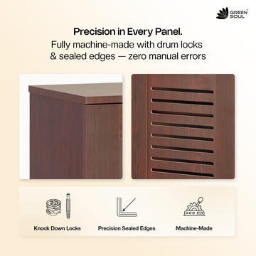 Green Soul Zuvio 3 Door Engineered Wood Ventilated Shoe Rack