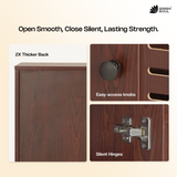 Zuvio 3 Door Shoe Rack in Oak and White Color by Green Soul