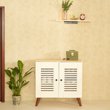 Zuvio 2 Door Engineered Wood Ventilated Shoe Rack 3 Shelves 2 Doors Stores up to 10 Pair of Shoes