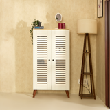 Zuvio 2 Door 4ft Engineered Wood Ventilated Shoe Rack 5 Shelves 2 Doors Stores up to 16 Pair of Shoes