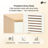 Zuvio 2 Door 4ft Engineered Wood Ventilated Shoe Rack 5 Shelves 2 Doors Stores up to 16 Pair of Shoes