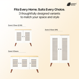 Zuvio 2 Door 4ft Engineered Wood Ventilated Shoe Rack 5 Shelves 2 Doors Stores up to 16 Pair of Shoes