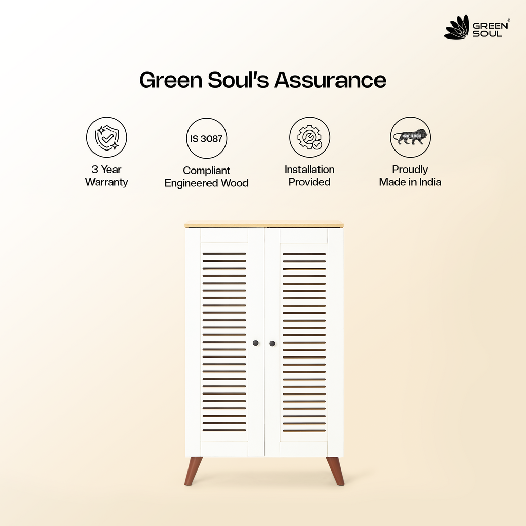 Green Soul Renewed Zuvio 2 Door 4ft Ventilated Shoe Rack