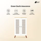 Zuvio 2 Door 4ft Engineered Wood Ventilated Shoe Rack 5 Shelves 2 Doors Stores up to 16 Pair of Shoes