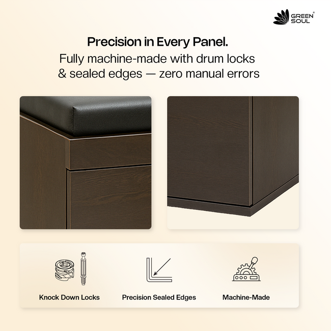 Fortuna 2 Door Shoe Rack with Seating 6 Shelves, 2 Doors Stores up to 12 Pair of Shoes