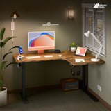 Green Soul Oasis L-Shape Premium Height Adjustable Table with Dual Motors