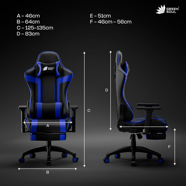 Green Soul Raptor Pro Racing Edition with Footrest Gaming Chair