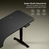 Trigger Height Adjustable Standing Desk with Integrated Wireless Charging Ergonomic Design Table Top (5.3 Ft)
