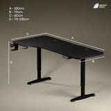 Trigger Height Adjustable Standing Desk with Integrated Wireless Charging Ergonomic Design Table Top (5.3 Ft)