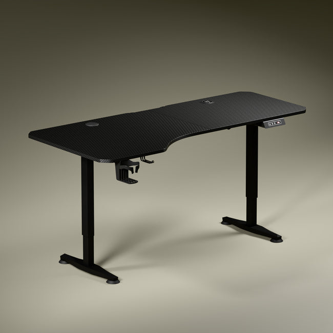Trigger Height Adjustable Standing Desk with Integrated Wireless Charging Ergonomic Design Table Top (5.3 Ft)