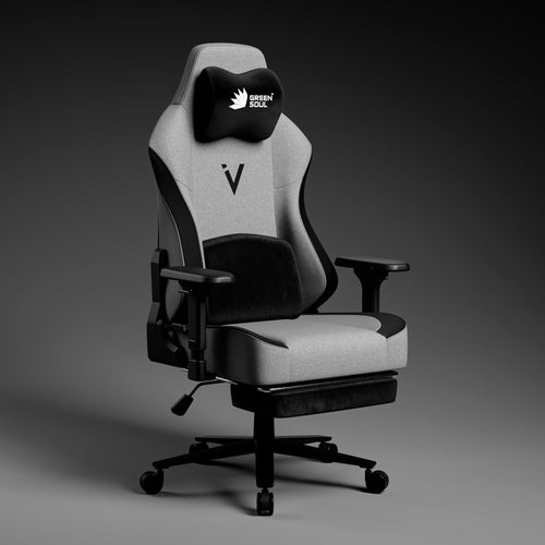 Green Soul Renewed Vision Pro V2 Premium Fabric 4D Armrests & Flat Wheelbase Ergonomic Gaming Chair
