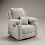 Green Soul Laze 2.0 Rock, Revolve & Recline (R3) Easy Access Side Pocket & Soft Cushion Single Seater Manual Recliner Sofa
