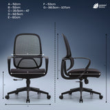 Green Soul Orbit Ergonomic Mesh Office Chair for Work Ultra Thick Cushion Patented Screwless Armrest