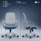 Green Soul Orbit Ergonomic Mesh Office Chair for Work Ultra Thick Cushion Patented Screwless Armrest