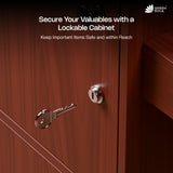 Nile Pro Study Table Extended Workspace Lockable Cabinet & Collapsible Shelf