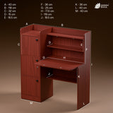 Nile Pro Study Table Extended Workspace Lockable Cabinet & Collapsible Shelf