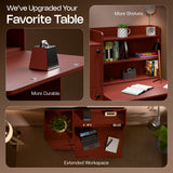 Nile Pro Study Table Extended Workspace Lockable Cabinet & Collapsible Shelf