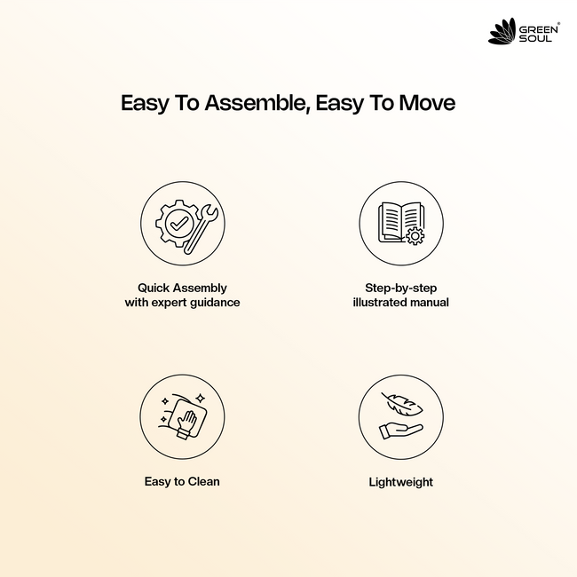 Green Soul Indus Study Table for Home & Office | 90cm | IS 3087 Certified