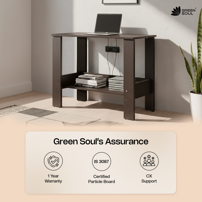 Green Soul Indus Study Table for Home & Office | 90cm | IS 3087 Certified