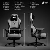 Green Soul Vision Pro V2 Premium Fabric 4D Armrests & Flat Wheelbase Ergonomic Gaming Chair