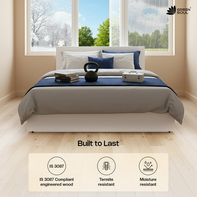 Green Soul Zenith Queen bed with Box Storage