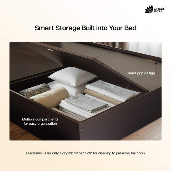 Green Soul Maybelle Queen bed with headboard & Box Storage