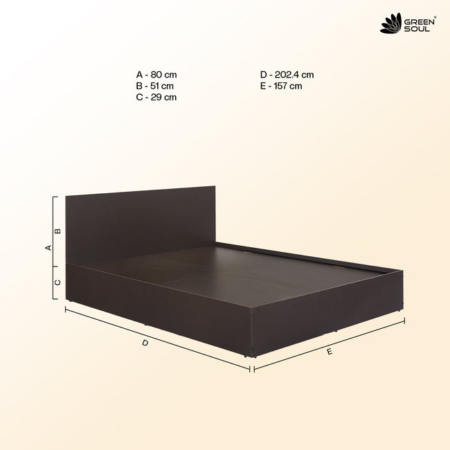 Green Soul Zenith Queen bed with Box Storage