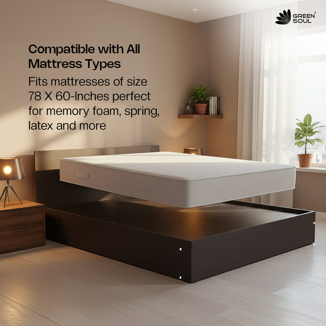 Green Soul Zenith Queen bed with Box Storage