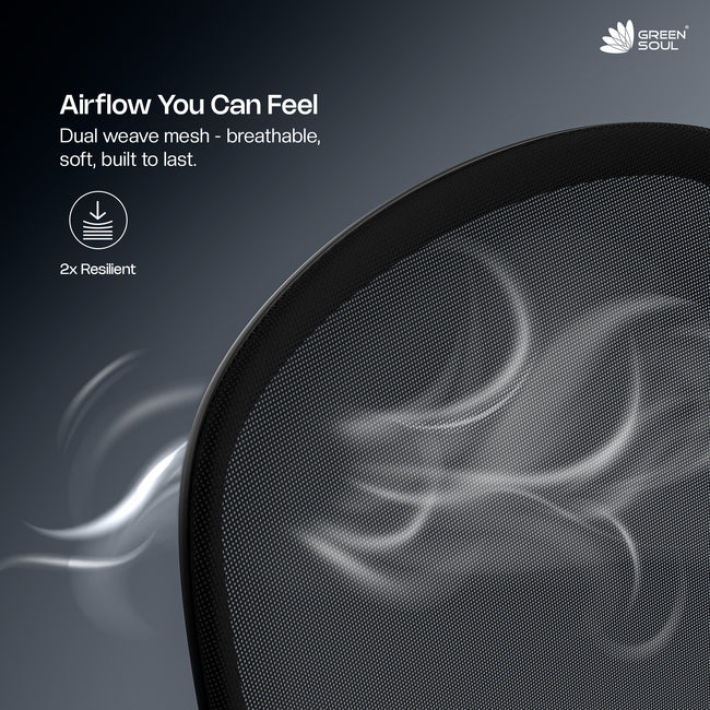 Green Soul Orbit Ergonomic Ultra Thick Cushion Patented Screwless Armrest Office Chair