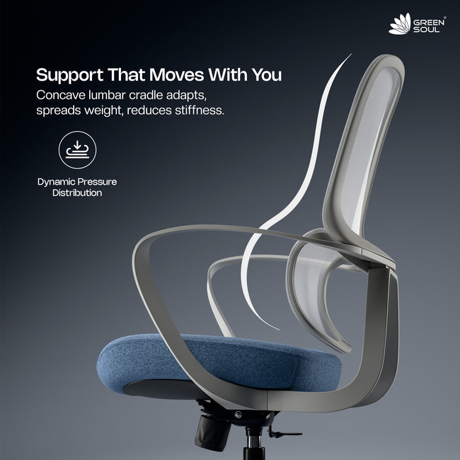 Green Soul Orbit Ergonomic Ultra Thick Cushion Patented Screwless Armrest Office Chair