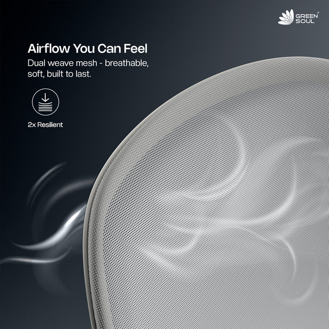 Green Soul Orbit Ergonomic Ultra Thick Cushion Patented Screwless Armrest Office Chair