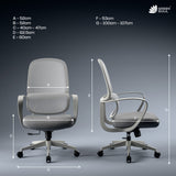 Green Soul Orbit Ergonomic Ultra Thick Cushion Patented Screwless Armrest Office Chair