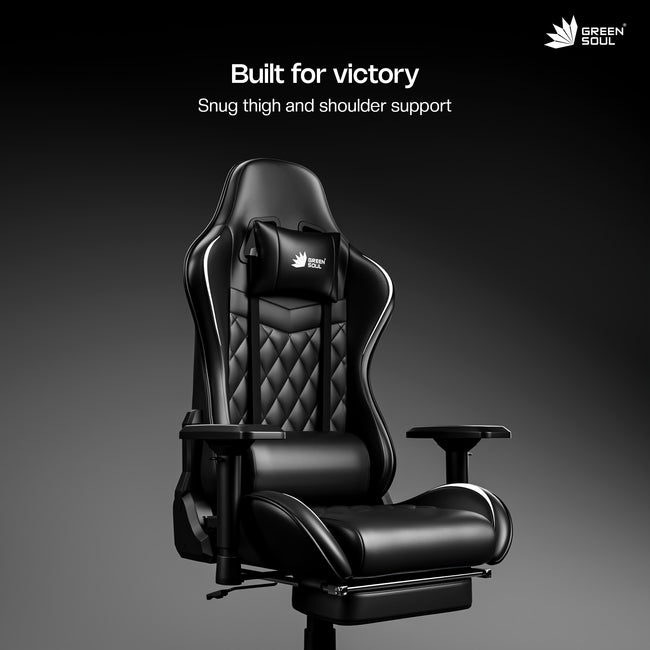 Green Soul Ghost Gaming Chair With Integrated Footrest