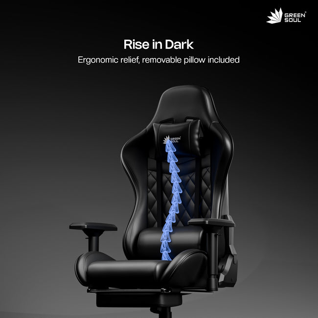 Green Soul Ghost Gaming Chair With Integrated Footrest