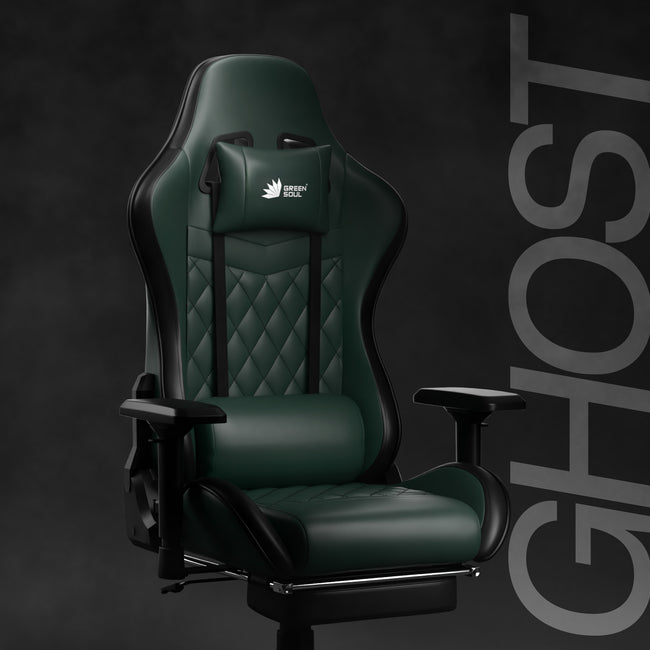 Green Soul Ghost Gaming Chair With Integrated Footrest