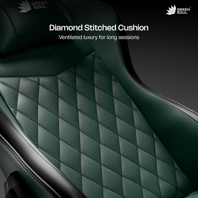 Green Soul Ghost Gaming Chair With Integrated Footrest