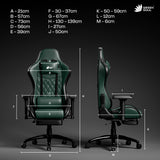 Green Soul Ghost Gaming Chair With Integrated Footrest